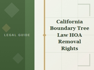 California Boundary Tree Law and Hoa Removal Rights
