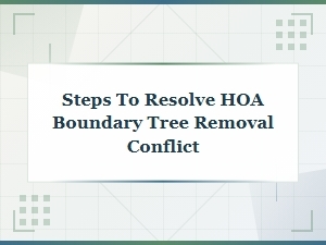 How to Resolve an Hoa Boundary Tree Removal Conflict